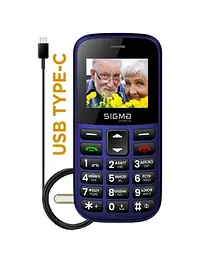 Мобільний телефон mobile Comfort 50 Easy Type-C, Blue Sigma teh0020325