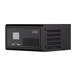 Інвертор 2E HI1000, 1000W, 12V - 230V, LCD, AVR, 2xSchuko + DC output - мініатюра 3