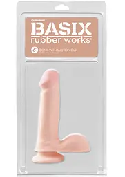 Фалоімітатор Basix Rubber Works 6" 15 см - мініатюра 2