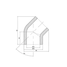 Кутник PPR Thermo Alliance 32, 45° DSE103