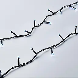 Новорічна гірлянда кімнатна нитка GarlandoPro 22 м 220 LED чорний провід Біле світло W220LED22MBW - мініатюра 5