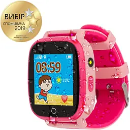 Смарт-годинник для дітей AmiGo GO001 iP67 рожевий - мініатюра 3