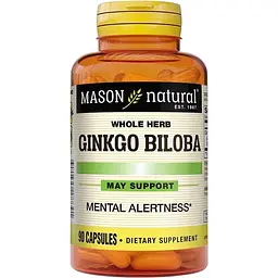 Натуральная добавка Mason Natural Ginkgo Biloba Whole Herb, 90 капсул