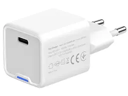 Мережевий зарядний пристрій ColorWay GaN Mini 20 W White (CW-CHS059PD-WT) - мініатюра 2