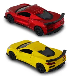 Автомодель TechnoDrive Chevrolet Corvette C8 Z06, 2024 (жовтий, червоний) (250310) - мініатюра 8