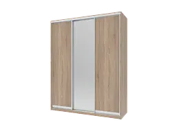 Шафа-купе Doros Сіті Лайт Дуб Cонома 2 ДСП / 1 Дзеркало 180х60х225 (41070010)