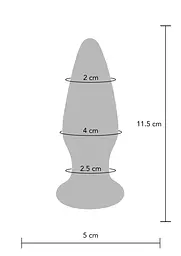 Анальна пробка Buttocks The Shining 11.5 см (синій) - мініатюра 3