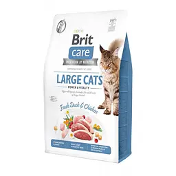 Сухий корм Brit Care Cat GF Large Power & Vitality для котів великих порід, качка і курка 2 кг (арт.171310)