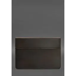 Шкіряний чохол-конверт BlankNote Crazy Horse на магнітах для MacBook Air / Pro 13" Темно-коричневий - мініатюра 5