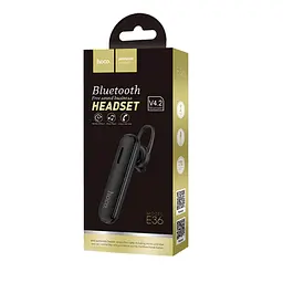 Bluetooth-гарнітура розмовна Hoco E36 Free sound business wireless headset Black - мініатюра 2
