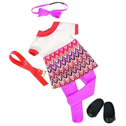 Уцінка. Набір одягу для ляльок Our Generation Плаття з принтом (BD60014Z)