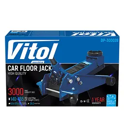 Домкрат гідравлічний підкатний Vitol 3т 140-465 мм 28 кг (DP-300028) - мініатюра 7