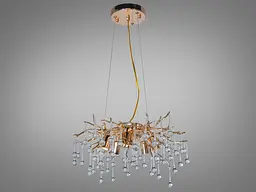 Люстра стельова LED Diasha 607-450GD Гліцинія 40W, хром, кришталь, сучасний стиль для вітальні, спальні, офісу - мініатюра 3