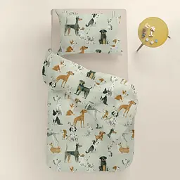 Комплект постільної білизни Cosas Happy dogs Підлітковий оливковий (HappyDogs_El80-07Savana_155) - мініатюра 2