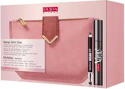 Набір для макіяжу очей Pupa Vamp! Mascara All In One&Multiplay, відтінок 001 Deep Black, 15 г (040368A001) - мініатюра 2
