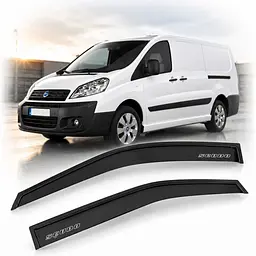 Дефлектори вікон вітровики для Fiat Jumpy Scudo Expert 2007- Скотч 3M Voron Glass - мініатюра 2