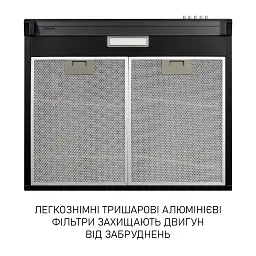 Витяжка плоска Minola HPL 633 BL - мініатюра 7