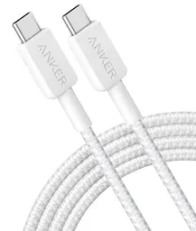 Кабель 322 USB-C to USB-C - 1.8m Nylon White Anker teh0022029 - мініатюра 4