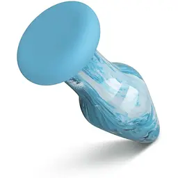 Скляна анальна пробка Gildo Ocean Curl Glass Butt plug - мініатюра 4