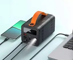Batterie portable - batterie externe XO PR204 60000mAh 100W noire - мініатюра 3