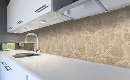 Кухонний фартух Пісочна клумба Троянди вінілова для кухні 65х250 см Абстракція Бежевий Happy Pocket Z183689 - мініатюра 5