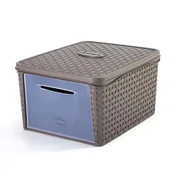 Контейнер для зберігання INFINITY 40x50x25h 40л сіро-бежевий