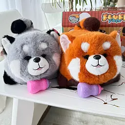 Інтерактивна м’яка іграшка Песик Fluff Pets що муркоче, їсть з пляшечки, засинає та рухає очима Сірий - мініатюра 4