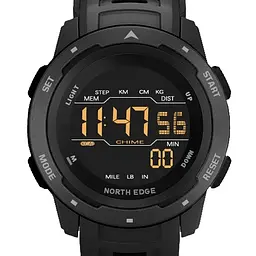 Наручний годинник чоловічий North Edge MARS Pro Black 5BAR Чорний (2666) - мініатюра 2