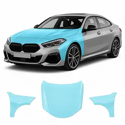 Антигравійна захисна бронеплівка за лекалами для BMW 2 Series Gran Coupe F44 2019-2024 - капот і передні крила