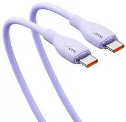 Кабель Baseus Pudding Series Fast Charging Cable Type-C to Type-C 100W 1.2m P10355702511-00 Purple - мініатюра 3