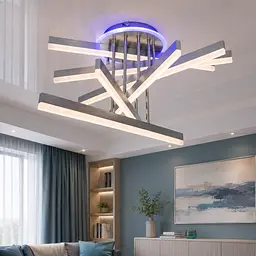 Стельова світлодіодна люстра Diasha 7010NEW HR LED 3color для вітальні, кухні та спальні, диммер, пульт, 102 W, 65 см, 12-20 m2