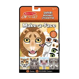 Набір для творчості Melissa & Doug Блокнот з багаторазовими наліпками Сафарі (MD30510)