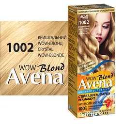 Cтійка крем-фарба для волосся Avena Blond Color криштальний WOW-блонд 1002 133 мл - мініатюра 2