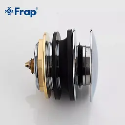 Донний клапан, автомат, 1 1/2", хром Frap F63, Хром - мініатюра 3
