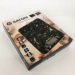 Кухонні настільні електронні ваги Satori SKS-211-BL із сенсорним керуванням LCD-дисплей до 15 кг Коричневий - мініатюра 7