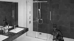 Душова кабіна Rea Nixon 80x150 L chrome REA-K5010 + REA-K5008, Хром, Ліва, прозорий, хром - мініатюра 3