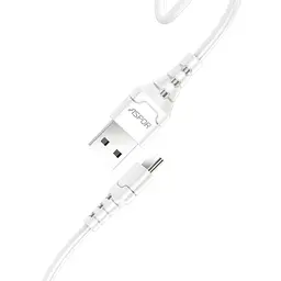 Кабель Aspor A100L Micro Fast Charge 3A/2м- білий - мініатюра 2