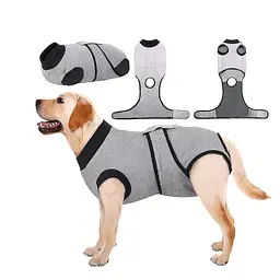 Післяопераційна попона для собак Wan Talk Recovery Suit, Black/Grey, 3XL