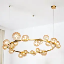 Люстра стельова G9 Levistella 918LP267-24 GAB+BR, 24 плафона, бронзовий метал, сучасний стиль для дому - мініатюра 2