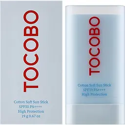 Сонцезахисний стік Tocobo Cotton Soft Sun Stick SPF50+ PA++++ 19 г - мініатюра 2