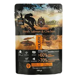 Набір дегустаційного сухого корму для дорослих котів Ambrosia Grain Free 300 г (3 шт. х 100 г) - мініатюра 4