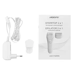 Ardesto Епілятор 2в1 Pearl Cream LESH-Y700PERL, пінцетний, акумул., пінцет.-18, сухий, насадок-2, бежевий - мініатюра 8