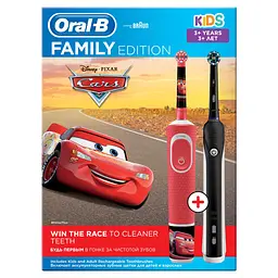 Набір електричних зубних щіток Oral-B Braun Pro 750 & Kids Cars Family Edition 2 шт. - мініатюра 2