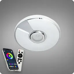 Люстра світлодіодна 517 Dlight RGB з пультом і колонкою 70Вт Білий (02150) - мініатюра 8