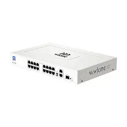 PoE-комутатор 19-портовий некерований Wiking WK-PS219GF, 16x100Mbps PoE, 2x1000Mbps Uplink, 1x1000Mbps SFP, 180W (73-00272)