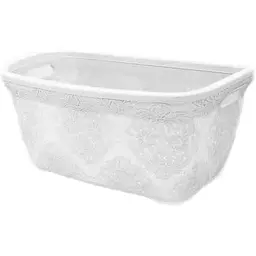 Кошик для білизни BURSEV 30л 515*355*255мм білий LACE без кришки 2130 04