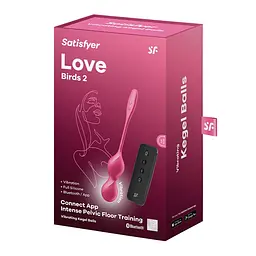 Вагінальні смарт-кульки з вібрацією Satisfyer Love Birds 2 Connect App Red, 86 г, пульт ДК Satisfyer SX0571 99893 - мініатюра 2