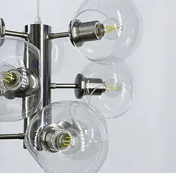 Ексклюзивна люстра в трендовому кольорі корпусу Satin Nickel Line.F MD 9050-9 - мініатюра 3
