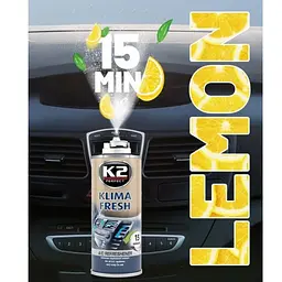 Очисник кондиціонера спрей K2 Klima Fresh 150 мл Лимон (K222) - мініатюра 4