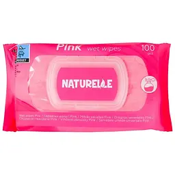 Серветки вологі Naturelle Pink, універсальні, рожеві, 100 шт
